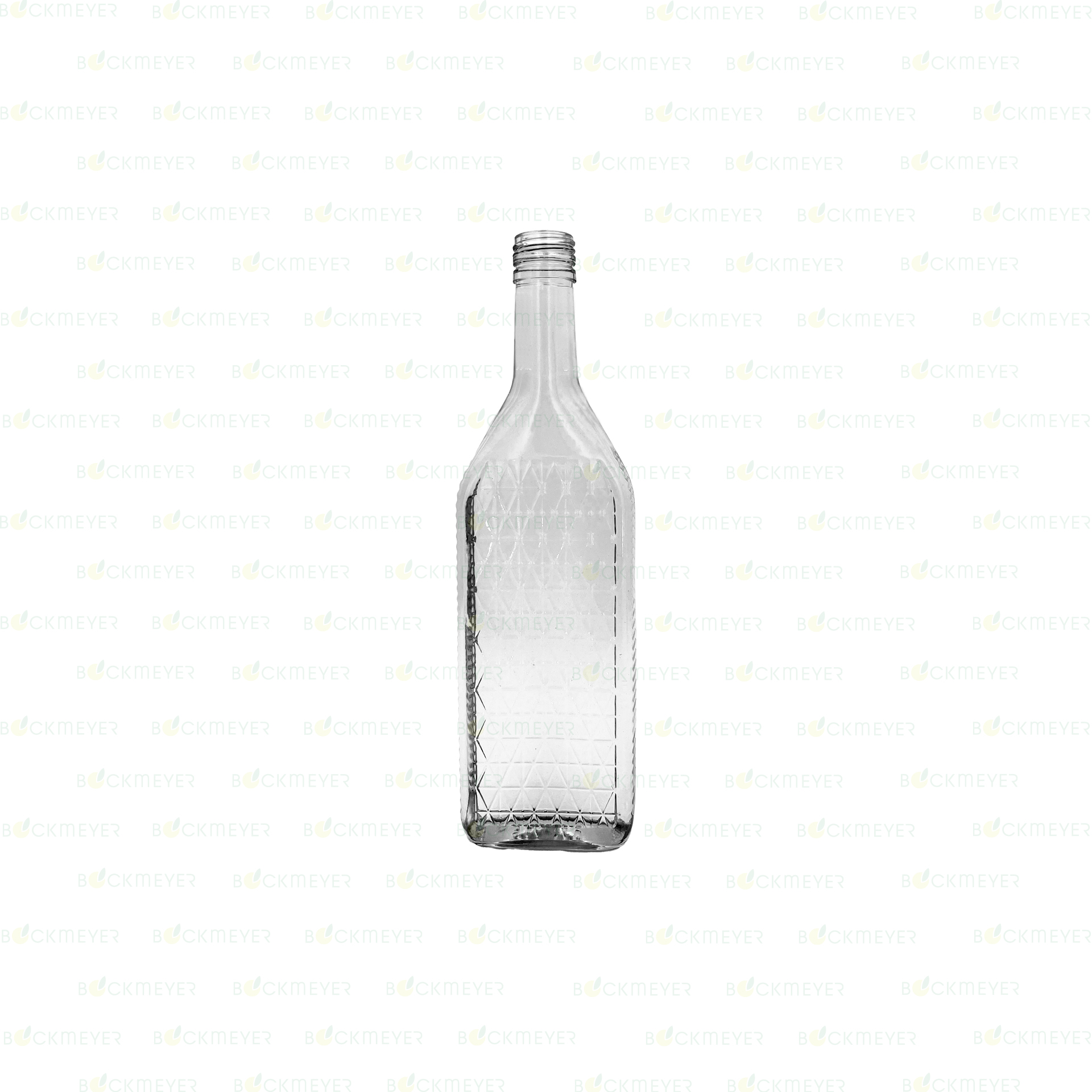 Kirschwasserflasche Reliefmotiv 0,7 Liter, weiß (OHNE VERSCHLUSS)