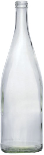 Weinschlegelflasche 1,0 Liter, weiß (Schraubverschluss) (OHNE VERSCHLUSS)