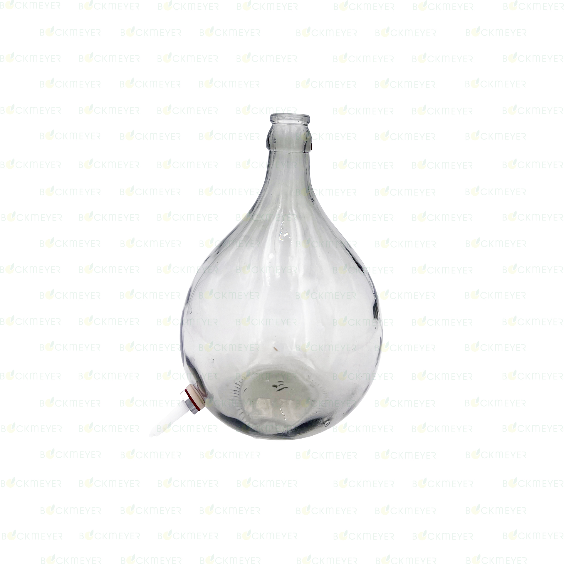 Glasballon 54,0 Liter, weiß, mit Kunststoff-Ablaß (OHNE VERSCHLUSS)