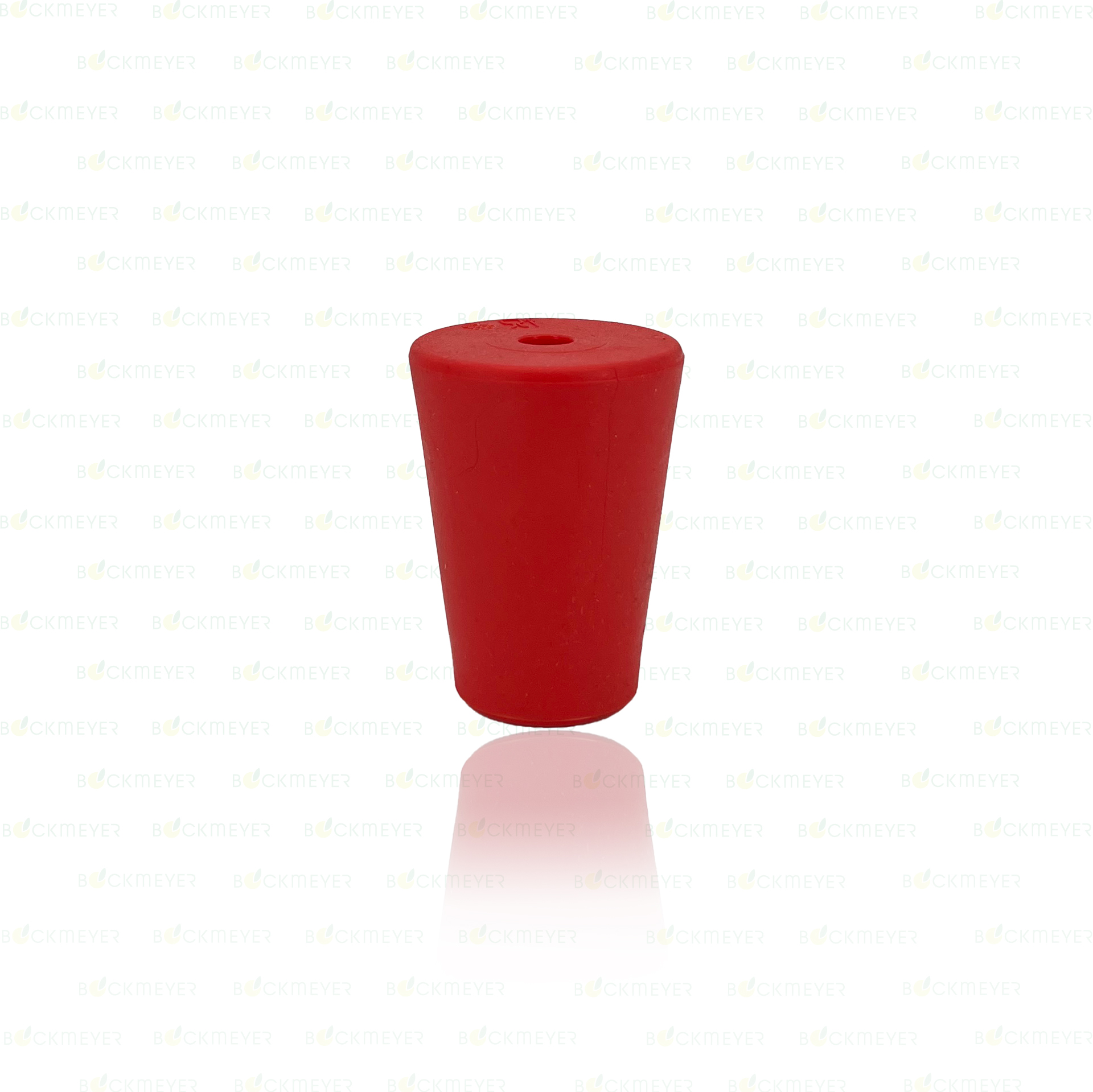 Gummistopfen | 45mm/30mm H=60mm | 9mm Bohrung | für 10-25 Liter Glasballon | rot