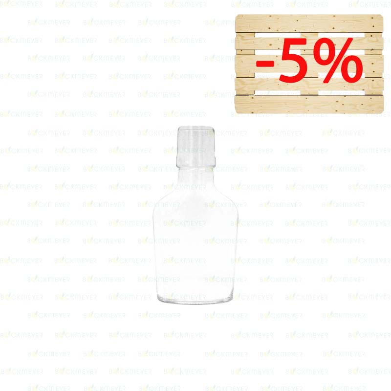 Taschenflasche | flach | 200ml | OHNE VERSCHLUSS | Palettenartikel